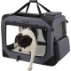 Feandrea PDC70H Foldable Dog Transport Box L Dog Bag Oxford Fabric Mesh Breathable Portable Metal Frame with Handles Pockets 70 x 52 x 52 cm Black Feandrea PDC70H Foldable Dog Transport Box L Dog Bag Oxford Fabric Mesh Breathable Portable Metal Frame with Handles Pockets 70 x 52 x 52 cm Black