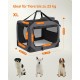 Feandrea PDC70H Foldable Dog Transport Box L Dog Bag Oxford Fabric Mesh Breathable Portable Metal Frame with Handles Pockets 70 x 52 x 52 cm Black Feandrea PDC70H Foldable Dog Transport Box L Dog Bag Oxford Fabric Mesh Breathable Portable Metal Frame with Handles Pockets 70 x 52 x 52 cm Black