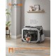 Feandrea PDC70H Foldable Dog Transport Box L Dog Bag Oxford Fabric Mesh Breathable Portable Metal Frame with Handles Pockets 70 x 52 x 52 cm Black Feandrea PDC70H Foldable Dog Transport Box L Dog Bag Oxford Fabric Mesh Breathable Portable Metal Frame with Handles Pockets 70 x 52 x 52 cm Black