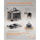 Feandrea PDC70H Foldable Dog Transport Box L Dog Bag Oxford Fabric Mesh Breathable Portable Metal Frame with Handles Pockets 70 x 52 x 52 cm Black Feandrea PDC70H Foldable Dog Transport Box L Dog Bag Oxford Fabric Mesh Breathable Portable Metal Frame with Handles Pockets 70 x 52 x 52 cm Black