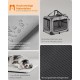 Feandrea PDC70H Foldable Dog Transport Box L Dog Bag Oxford Fabric Mesh Breathable Portable Metal Frame with Handles Pockets 70 x 52 x 52 cm Black Feandrea PDC70H Foldable Dog Transport Box L Dog Bag Oxford Fabric Mesh Breathable Portable Metal Frame with Handles Pockets 70 x 52 x 52 cm Black