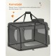 Feandrea PDC70H Foldable Dog Transport Box L Dog Bag Oxford Fabric Mesh Breathable Portable Metal Frame with Handles Pockets 70 x 52 x 52 cm Black Feandrea PDC70H Foldable Dog Transport Box L Dog Bag Oxford Fabric Mesh Breathable Portable Metal Frame with Handles Pockets 70 x 52 x 52 cm Black