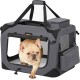Feandrea PDC70H Foldable Dog Transport Box L Dog Bag Oxford Fabric Mesh Breathable Portable Metal Frame with Handles Pockets 70 x 52 x 52 cm Black Feandrea PDC70H Foldable Dog Transport Box L Dog Bag Oxford Fabric Mesh Breathable Portable Metal Frame with Handles Pockets 70 x 52 x 52 cm Black