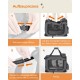 Feandrea PDC70H Foldable Dog Transport Box L Dog Bag Oxford Fabric Mesh Breathable Portable Metal Frame with Handles Pockets 70 x 52 x 52 cm Black Feandrea PDC70H Foldable Dog Transport Box L Dog Bag Oxford Fabric Mesh Breathable Portable Metal Frame with Handles Pockets 70 x 52 x 52 cm Black