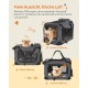 Feandrea PDC70H Foldable Dog Transport Box L Dog Bag Oxford Fabric Mesh Breathable Portable Metal Frame with Handles Pockets 70 x 52 x 52 cm Black Feandrea PDC70H Foldable Dog Transport Box L Dog Bag Oxford Fabric Mesh Breathable Portable Metal Frame with Handles Pockets 70 x 52 x 52 cm Black