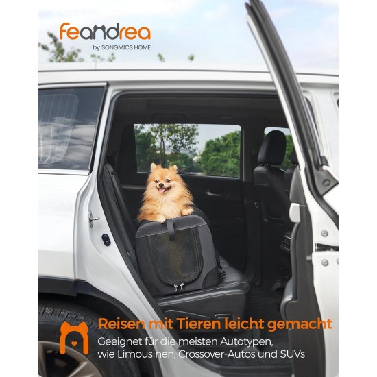 Feandrea PDC70H Foldable Dog Transport Box L Dog Bag Oxford Fabric Mesh Breathable Portable Metal Frame with Handles Pockets 70 x 52 x 52 cm Black Feandrea PDC70H Foldable Dog Transport Box L Dog Bag Oxford Fabric Mesh Breathable Portable Metal Frame with Handles Pockets 70 x 52 x 52 cm Black