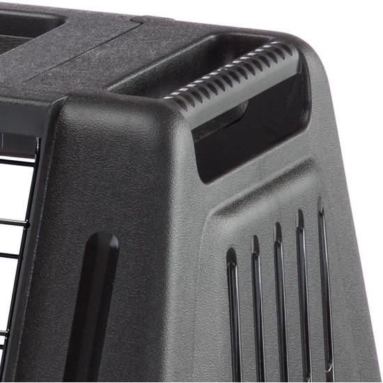 Ferplast Atlas Car 100 Transport Box for Dogs and Cats, Plastic, with Practical, Two-Way Sliding Door and Accessories Compartment, grey Ferplast Atlas Car 100 Transport Box for Dogs and Cats, Plastic, with Practical, Two-Way Sliding Door and Accessories Compartment, grey