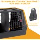 Ferplast Atlas Car 100 Transport Box for Dogs and Cats, Plastic, with Practical, Two-Way Sliding Door and Accessories Compartment, grey Ferplast Atlas Car 100 Transport Box for Dogs and Cats, Plastic, with Practical, Two-Way Sliding Door and Accessories Compartment, grey