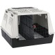 Ferplast Atlas Car 100 Transport Box for Dogs and Cats, Plastic, with Practical, Two-Way Sliding Door and Accessories Compartment, grey Ferplast Atlas Car 100 Transport Box for Dogs and Cats, Plastic, with Practical, Two-Way Sliding Door and Accessories Compartment, grey