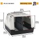 Ferplast Atlas Car 100 Transport Box for Dogs and Cats, Plastic, with Practical, Two-Way Sliding Door and Accessories Compartment, grey Ferplast Atlas Car 100 Transport Box for Dogs and Cats, Plastic, with Practical, Two-Way Sliding Door and Accessories Compartment, grey