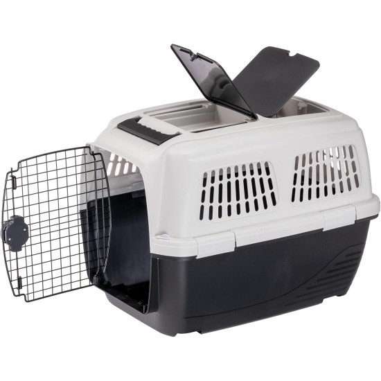 Ferplast Hundetransportbox CLIPPER PLUS, IATA- Hundetransportbox, große Hundetransportbox max 60 kg, sicherer Verschluss, mit Doppelfach für Zubehör, abnehmbarer Griff, 105 x 75 x h 79 cm Ferplast Hundetransportbox CLIPPER PLUS, IATA- Hundetransportbox, große Hundetransportbox max 60 kg, sicherer Verschluss, mit Doppelfach für Zubehör, abnehmbarer Griff, 105 x 75 x h 79 cm