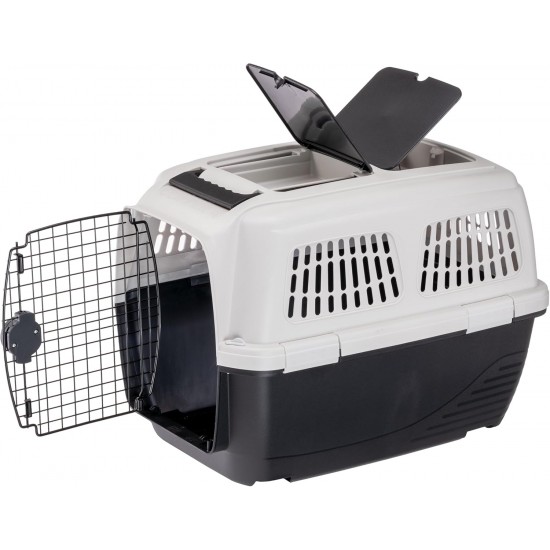 Ferplast Hundetransportbox CLIPPER PLUS, IATA- Hundetransportbox, mittlere Hundetransportbox max 20 kg, Sicherer Verschluss, mit Doppelfach für Zubehör, abnehmbarer Griff, 71 x 50 x h 51 cm Ferplast Hundetransportbox CLIPPER PLUS, IATA- Hundetransportbox, mittlere Hundetransportbox max 20 kg, Sicherer Verschluss, mit Doppelfach für Zubehör, abnehmbarer Griff, 71 x 50 x h 51 cm