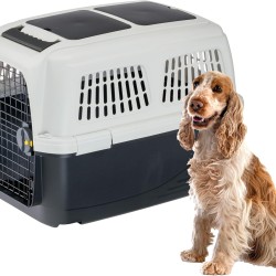 Ferplast Hundetransportbox CLIPPER PLUS, IATA- Hundetransportbox, mittlere Hundetransportbox max 20 kg, Sicherer Verschluss, mit Doppelfach für Zubehör, abnehmbarer Griff, 71 x 50 x h 51 cm Ferplast Hundetransportbox CLIPPER PLUS, IATA- Hundetransportbox, mittlere Hundetransportbox max 20 kg, Sicherer Verschluss, mit Doppelfach für Zubehör, abnehmbarer Griff, 71 x 50 x h 51 cm