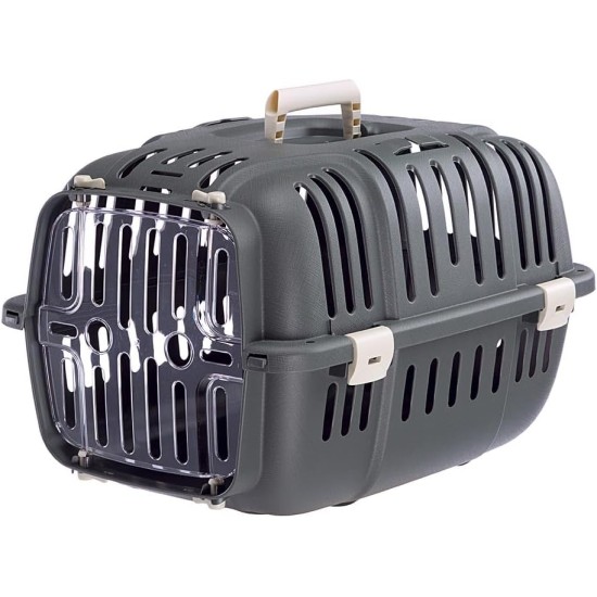 Ferplast Jet 10 Clear Door Shock Proof Air Vent Small Dog Cat Carrier Ferplast Jet 10 Clear Door Shock Proof Air Vent Small Dog Cat Carrier