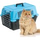 Ferplast Katzentransportbox, kleine mittelgroße Hundetransportbox, Hunde und Katzen bis 15 kg, plastifizierte Eisentür, Lüftungsschlitze, 40x60xH 38 cm, Hartschalen Transportbehälter ATLAS 30 EL, blau Ferplast Katzentransportbox, kleine mittelgroße Hundetransportbox, Hunde und Katzen bis 15 kg, plastifizierte Eisentür, Lüftungsschlitze, 40x60xH 38 cm, Hartschalen Transportbehälter ATLAS 30 EL, blau