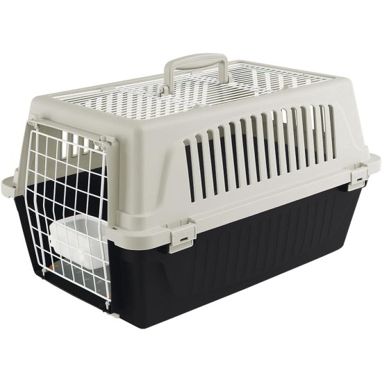 Ferplast Katzentransportbox, kleine mittelgroße Hundetransportbox, Hunde und Katzen bis 15 kg, plastifizierte Eisentür, Lüftungsschlitze, 40x60xH 38 cm, Hartschalen Transportbehälter ATLAS 30 EL, blau Ferplast Katzentransportbox, kleine mittelgroße Hundetransportbox, Hunde und Katzen bis 15 kg, plastifizierte Eisentür, Lüftungsschlitze, 40x60xH 38 cm, Hartschalen Transportbehälter ATLAS 30 EL, blau