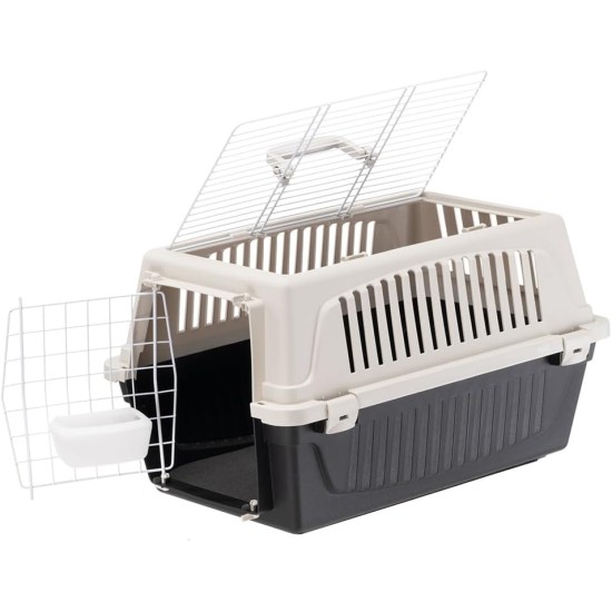 Ferplast Katzentransportbox, kleine mittelgroße Hundetransportbox, Hunde und Katzen bis 15 kg, plastifizierte Eisentür, Lüftungsschlitze, 40x60xH 38 cm, Hartschalen Transportbehälter ATLAS 30 EL, blau Ferplast Katzentransportbox, kleine mittelgroße Hundetransportbox, Hunde und Katzen bis 15 kg, plastifizierte Eisentür, Lüftungsschlitze, 40x60xH 38 cm, Hartschalen Transportbehälter ATLAS 30 EL, blau