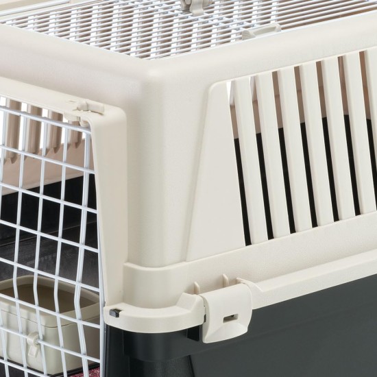 Ferplast Katzentransportbox, kleine mittelgroße Hundetransportbox, Hunde und Katzen bis 15 kg, plastifizierte Eisentür, Lüftungsschlitze, 40x60xH 38 cm, Hartschalen Transportbehälter ATLAS 30 EL, blau Ferplast Katzentransportbox, kleine mittelgroße Hundetransportbox, Hunde und Katzen bis 15 kg, plastifizierte Eisentür, Lüftungsschlitze, 40x60xH 38 cm, Hartschalen Transportbehälter ATLAS 30 EL, blau