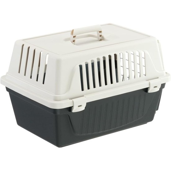 Ferplast Katzentransportbox, kleine mittelgroße Hundetransportbox, Hunde und Katzen bis 15 kg, plastifizierte Eisentür, Lüftungsschlitze, 40x60xH 38 cm, Hartschalen Transportbehälter ATLAS 30 EL, blau Ferplast Katzentransportbox, kleine mittelgroße Hundetransportbox, Hunde und Katzen bis 15 kg, plastifizierte Eisentür, Lüftungsschlitze, 40x60xH 38 cm, Hartschalen Transportbehälter ATLAS 30 EL, blau