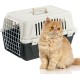 Ferplast Katzentransportbox, kleine mittelgroße Hundetransportbox, Hunde und Katzen bis 15 kg, plastifizierte Eisentür, Lüftungsschlitze, 40x60xH 38 cm, Hartschalen Transportbehälter ATLAS 30 EL, blau Ferplast Katzentransportbox, kleine mittelgroße Hundetransportbox, Hunde und Katzen bis 15 kg, plastifizierte Eisentür, Lüftungsschlitze, 40x60xH 38 cm, Hartschalen Transportbehälter ATLAS 30 EL, blau