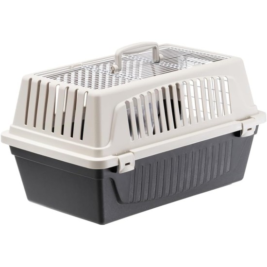 Ferplast Katzentransportbox, kleine mittelgroße Hundetransportbox, Hunde und Katzen bis 15 kg, plastifizierte Eisentür, Lüftungsschlitze, 40x60xH 38 cm, Hartschalen Transportbehälter ATLAS 30 EL, blau Ferplast Katzentransportbox, kleine mittelgroße Hundetransportbox, Hunde und Katzen bis 15 kg, plastifizierte Eisentür, Lüftungsschlitze, 40x60xH 38 cm, Hartschalen Transportbehälter ATLAS 30 EL, blau