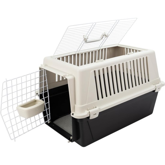 Ferplast Katzentransportbox, kleine mittelgroße Hundetransportbox, Hunde und Katzen bis 15 kg, plastifizierte Eisentür, Lüftungsschlitze, 40x60xH 38 cm, Hartschalen Transportbehälter ATLAS 30 EL, blau Ferplast Katzentransportbox, kleine mittelgroße Hundetransportbox, Hunde und Katzen bis 15 kg, plastifizierte Eisentür, Lüftungsschlitze, 40x60xH 38 cm, Hartschalen Transportbehälter ATLAS 30 EL, blau