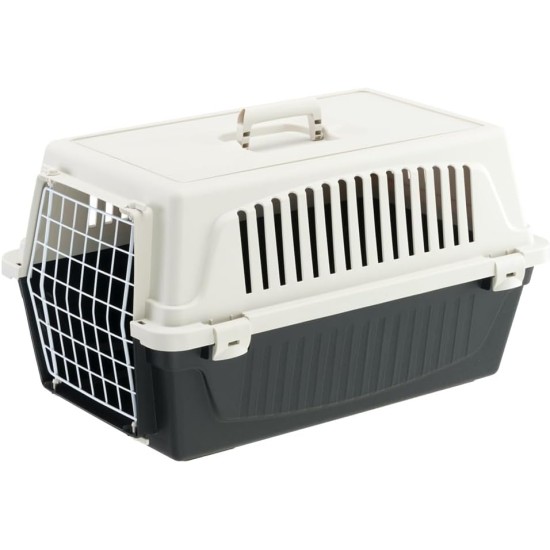 Ferplast Katzentransportbox, kleine mittelgroße Hundetransportbox, Hunde und Katzen bis 15 kg, plastifizierte Eisentür, Lüftungsschlitze, 40x60xH 38 cm, Hartschalen Transportbehälter ATLAS 30 EL, blau Ferplast Katzentransportbox, kleine mittelgroße Hundetransportbox, Hunde und Katzen bis 15 kg, plastifizierte Eisentür, Lüftungsschlitze, 40x60xH 38 cm, Hartschalen Transportbehälter ATLAS 30 EL, blau