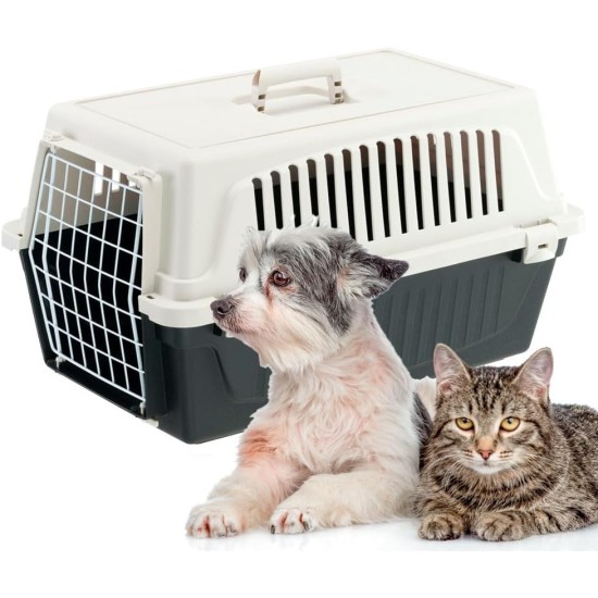 Ferplast Katzentransportbox, kleine mittelgroße Hundetransportbox, Hunde und Katzen bis 15 kg, plastifizierte Eisentür, Lüftungsschlitze, 40x60xH 38 cm, Hartschalen Transportbehälter ATLAS 30 EL, blau Ferplast Katzentransportbox, kleine mittelgroße Hundetransportbox, Hunde und Katzen bis 15 kg, plastifizierte Eisentür, Lüftungsschlitze, 40x60xH 38 cm, Hartschalen Transportbehälter ATLAS 30 EL, blau