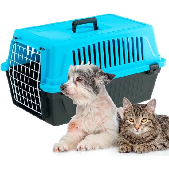 Ferplast Transportbox katze, Hundetransportbox kleine Hunde und Katzen bis 5 kg, Tür aus plastifiziertem Eisen, Lüftungsschlitze, 32,5x48 xH 29 cm, Hartschalen Transportbehälter ATLAS 10 EL, Schwarz Ferplast Transportbox katze, Hundetransportbox kleine Hunde und Katzen bis 5 kg, Tür aus plastifiziertem Eisen, Lüftungsschlitze, 32,5x48 xH 29 cm, Hartschalen Transportbehälter ATLAS 10 EL, Schwarz