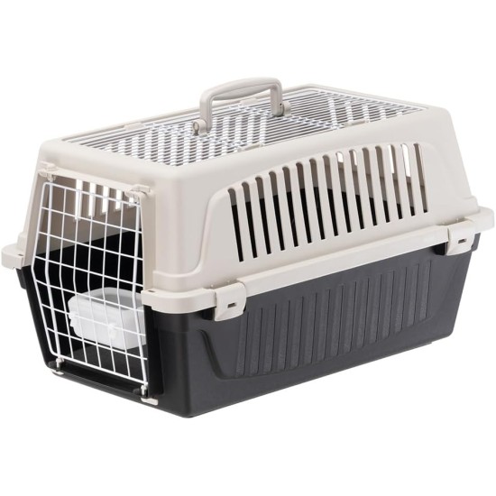 Ferplast Transportbox katze, Hundetransportbox kleine Hunde und Katzen bis 5 kg, Tür aus plastifiziertem Eisen, Lüftungsschlitze, 32,5x48 xH 29 cm, Hartschalen Transportbehälter ATLAS 10 EL, Schwarz Ferplast Transportbox katze, Hundetransportbox kleine Hunde und Katzen bis 5 kg, Tür aus plastifiziertem Eisen, Lüftungsschlitze, 32,5x48 xH 29 cm, Hartschalen Transportbehälter ATLAS 10 EL, Schwarz