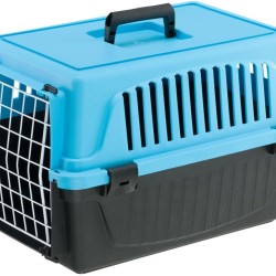 Ferplast Transportbox katze, Hundetransportbox kleine Hunde und Katzen bis 5 kg, Tür aus plastifiziertem Eisen, Lüftungsschlitze, 32,5x48xH 29 cm, Hartschalen Transportbehälter ATLAS 10 EL, Hellblau Ferplast Transportbox katze, Hundetransportbox kleine Hunde und Katzen bis 5 kg, Tür aus plastifiziertem Eisen, Lüftungsschlitze, 32,5x48xH 29 cm, Hartschalen Transportbehälter ATLAS 10 EL, Hellblau