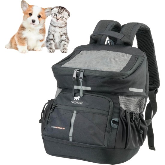 Ferplast Voyager Backpack Dog Backpack Cat Backpack Dog Bag Dog Crate Wide Mouth Adjustable Straps Seat Belt with Cushion Max 10kg 29 x 21 x 36 H Black Ferplast Voyager Backpack Dog Backpack Cat Backpack Dog Bag Dog Crate Wide Mouth Adjustable Straps Seat Belt with Cushion Max 10kg 29 x 21 x 36 H Black