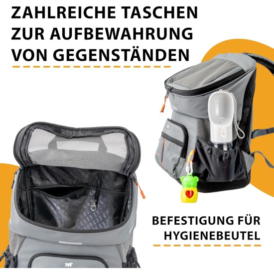 Ferplast Voyager Backpack Dog Backpack Cat Backpack Dog Bag Dog Crate Wide Mouth Adjustable Straps Seat Belt with Cushion Max 10kg 29 x 21 x 36 H Black Ferplast Voyager Backpack Dog Backpack Cat Backpack Dog Bag Dog Crate Wide Mouth Adjustable Straps Seat Belt with Cushion Max 10kg 29 x 21 x 36 H Black