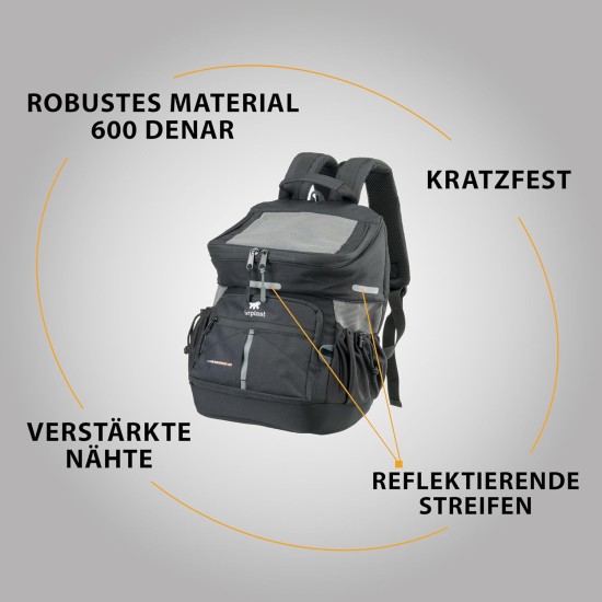 Ferplast Voyager Backpack Dog Backpack Cat Backpack Dog Bag Dog Crate Wide Mouth Adjustable Straps Seat Belt with Cushion Max 10kg 29 x 21 x 36 H Black Ferplast Voyager Backpack Dog Backpack Cat Backpack Dog Bag Dog Crate Wide Mouth Adjustable Straps Seat Belt with Cushion Max 10kg 29 x 21 x 36 H Black