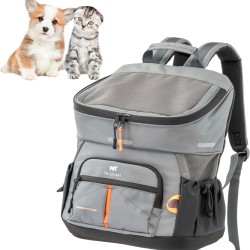 Ferplast Voyager Dog Backpack, Cat Backpack, Dog Bag, Dog Crate, Wide Opening, Adjustable Straps, Seat Belt, with Cushion, Max 10 kg, 29 x 21 x 36 H, Grey Ferplast Voyager Dog Backpack, Cat Backpack, Dog Bag, Dog Crate, Wide Opening, Adjustable Straps, Seat Belt, with Cushion, Max 10 kg, 29 x 21 x 36 H, Grey