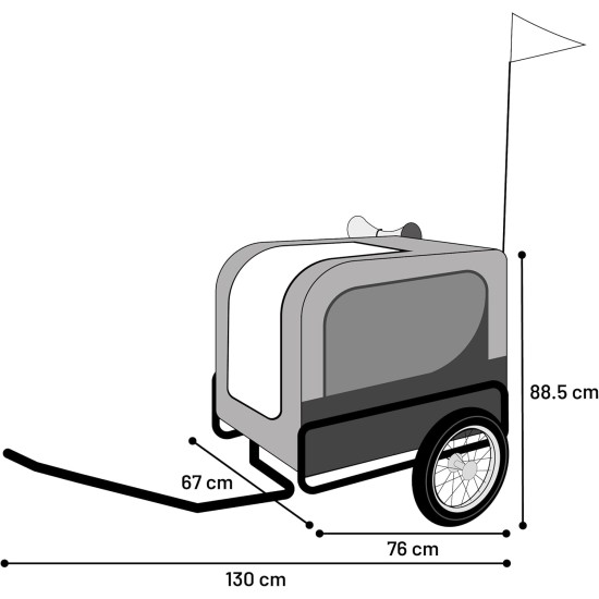 Flamingo Tybalt Green Bicycle Trailer - 76 cm L x 57 cm W x 65.5 cm H, Suitable for E-Bikes - With Reflectors, Practical, Durable and Stylish! Flamingo Tybalt Green Bicycle Trailer - 76 cm L x 57 cm W x 65.5 cm H, Suitable for E-Bikes - With Reflectors, Practical, Durable and Stylish!