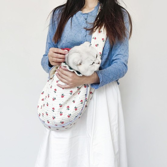 Flower Dog Bag for Small Dogs 5 kg, Breathable Dog Carrier Bag up to 10 kg, Carry Bag Dog, Cat Carrier Bag (Pink, M) Flower Dog Bag for Small Dogs 5 kg, Breathable Dog Carrier Bag up to 10 kg, Carry Bag Dog, Cat Carrier Bag (Pink, M)