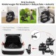 Foldable 3-in-1 Dog Pram for Small Dogs & Cats up to 15 kg Pet Buggy with Safety Leads, Shock Absorption, One Pedal Brake, Mesh Windows & Storage Space, Easy Folding for Travel and Walks Foldable 3-in-1 Dog Pram for Small Dogs & Cats up to 15 kg Pet Buggy with Safety Leads, Shock Absorption, One Pedal Brake, Mesh Windows & Storage Space, Easy Folding for Travel and Walks