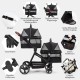 Foldable 3-in-1 Dog Pram for Small Dogs & Cats up to 15 kg Pet Buggy with Safety Leads, Shock Absorption, One Pedal Brake, Mesh Windows & Storage Space, Easy Folding for Travel and Walks Foldable 3-in-1 Dog Pram for Small Dogs & Cats up to 15 kg Pet Buggy with Safety Leads, Shock Absorption, One Pedal Brake, Mesh Windows & Storage Space, Easy Folding for Travel and Walks