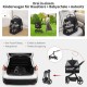 Foldable 3-in-1 Dog Pram for Small Dogs & Cats up to 15 kg Pet Buggy with Safety Leads, Shock Absorption, One Pedal Brake, Mesh Windows & Storage Space, Easy Folding for Travel and Walks Foldable 3-in-1 Dog Pram for Small Dogs & Cats up to 15 kg Pet Buggy with Safety Leads, Shock Absorption, One Pedal Brake, Mesh Windows & Storage Space, Easy Folding for Travel and Walks