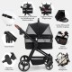 Foldable 3-in-1 Dog Pram for Small Dogs & Cats up to 15 kg Pet Buggy with Safety Leads, Shock Absorption, One Pedal Brake, Mesh Windows & Storage Space, Easy Folding for Travel and Walks Foldable 3-in-1 Dog Pram for Small Dogs & Cats up to 15 kg Pet Buggy with Safety Leads, Shock Absorption, One Pedal Brake, Mesh Windows & Storage Space, Easy Folding for Travel and Walks