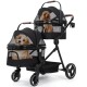 Foldable 3-in-1 Dog Pram for Small Dogs & Cats up to 15 kg Pet Buggy with Safety Leads, Shock Absorption, One Pedal Brake, Mesh Windows & Storage Space, Easy Folding for Travel and Walks Foldable 3-in-1 Dog Pram for Small Dogs & Cats up to 15 kg Pet Buggy with Safety Leads, Shock Absorption, One Pedal Brake, Mesh Windows & Storage Space, Easy Folding for Travel and Walks