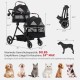 Foldable 3-in-1 Dog Pram for Small Dogs & Cats up to 15 kg Pet Buggy with Safety Leads, Shock Absorption, One Pedal Brake, Mesh Windows & Storage Space, Easy Folding for Travel and Walks Foldable 3-in-1 Dog Pram for Small Dogs & Cats up to 15 kg Pet Buggy with Safety Leads, Shock Absorption, One Pedal Brake, Mesh Windows & Storage Space, Easy Folding for Travel and Walks