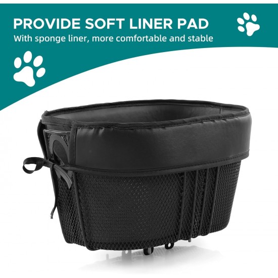 Folding Basket for Dogs, Soft Bicycle Carrier, Removable Front Basket, Bicycle Carrier for Small Cats and Dogs (Type B) Folding Basket for Dogs, Soft Bicycle Carrier, Removable Front Basket, Bicycle Carrier for Small Cats and Dogs (Type B)