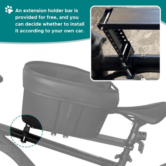 Folding Basket for Dogs, Soft Bicycle Carrier, Removable Front Basket, Bicycle Carrier for Small Cats and Dogs (Type B) Folding Basket for Dogs, Soft Bicycle Carrier, Removable Front Basket, Bicycle Carrier for Small Cats and Dogs (Type B)