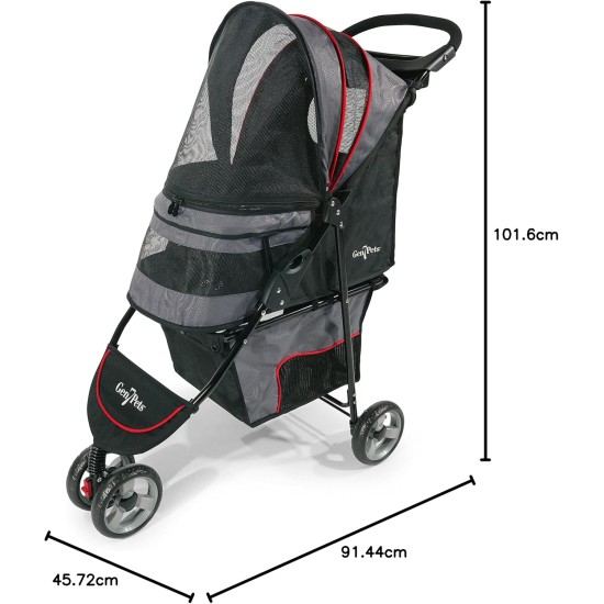 Gen7Pets Regal Plus Dog Stroller - Raspberry Sorbet Pet Stroller Gen7Pets Regal Plus Dog Stroller - Raspberry Sorbet Pet Stroller