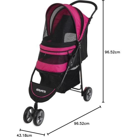 Gen7Pets Regal Plus Dog Stroller - Raspberry Sorbet Pet Stroller Gen7Pets Regal Plus Dog Stroller - Raspberry Sorbet Pet Stroller