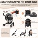 Gimars 4-in-1 Cat Pram and Dog Pram up to 20 kg Foldable, 360° Rubber Tyres Cat Trolley with Rear Wheel Brake, Dog Buggy with Mesh Windows, Rain Cover, Retractable Pull Rod for Small Dogs, Cats, Khaki Gimars 4-in-1 Cat Pram and Dog Pram up to 20 kg Foldable, 360° Rubber Tyres Cat Trolley with Rear Wheel Brake, Dog Buggy with Mesh Windows, Rain Cover, Retractable Pull Rod for Small Dogs, Cats, Khaki