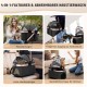 Gimars 4-in-1 Cat Pram and Dog Pram up to 20 kg Foldable, 360° Rubber Tyres Cat Trolley with Rear Wheel Brake, Dog Buggy with Mesh Windows, Rain Cover, Retractable Pull Rod for Small Dogs, Cats, Khaki Gimars 4-in-1 Cat Pram and Dog Pram up to 20 kg Foldable, 360° Rubber Tyres Cat Trolley with Rear Wheel Brake, Dog Buggy with Mesh Windows, Rain Cover, Retractable Pull Rod for Small Dogs, Cats, Khaki