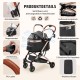 Gimars 4-in-1 Cat Pram and Dog Pram up to 20 kg Foldable, 360° Rubber Tyres Cat Trolley with Rear Wheel Brake, Dog Buggy with Mesh Windows, Rain Cover, Retractable Pull Rod for Small Dogs, Cats, Khaki Gimars 4-in-1 Cat Pram and Dog Pram up to 20 kg Foldable, 360° Rubber Tyres Cat Trolley with Rear Wheel Brake, Dog Buggy with Mesh Windows, Rain Cover, Retractable Pull Rod for Small Dogs, Cats, Khaki
